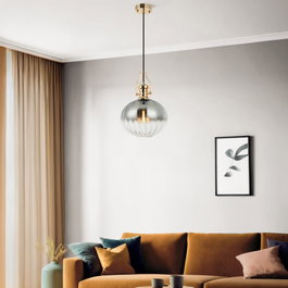 Opviq Cueva - P01-GD Candelabro de Oro con Tapa de Vidrio